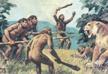 Афзори аввалини кории одамони ибтидоӣ Расми 4. Гурӯҳи одамони ибтидоӣ ҳангоми шикор